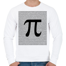 PRINTFASHION Pi - szám - Férfi pulóver - Fehér