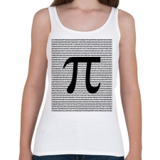 PRINTFASHION Pi - szám - Női atléta - Fehér női trikó