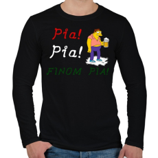 PRINTFASHION PIA PIA FINOMPIA - Férfi hosszú ujjú póló - Fekete