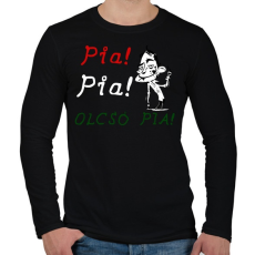 PRINTFASHION PIA PIA OLCSÓPIA - Férfi hosszú ujjú póló - Fekete