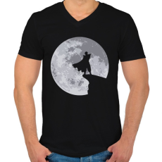 PRINTFASHION Piccolo - Férfi V-nyakú póló - Fekete