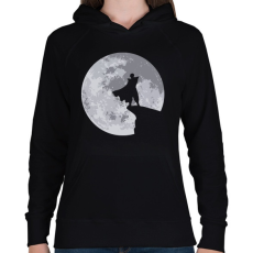 PRINTFASHION Piccolo - Női kapucnis pulóver - Fekete