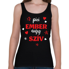 PRINTFASHION Pici ember, nagy szív - Női atléta - Fekete női trikó
