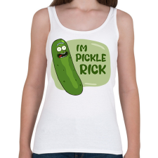 PRINTFASHION Pickle Rick - Női atléta - Fehér női trikó