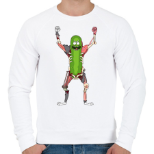 PRINTFASHION Pickle Rick Rat Suit - Férfi pulóver - Fehér férfi pulóver, kardigán