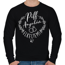 PRINTFASHION Piff anyukám elkeltem fehér - Férfi pulóver - Fekete férfi pulóver, kardigán