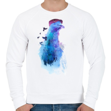 PRINTFASHION Pigeon of London - Férfi pulóver - Fehér