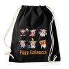 PRINTFASHION Piggy Halloween - Sportzsák, Tornazsák - Fekete
