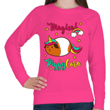 PRINTFASHION PiggyCorn - Női pulóver - Fukszia női pulóver, kardigán