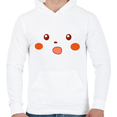 PRINTFASHION Pikachu meme - Férfi kapucnis pulóver - Fehér