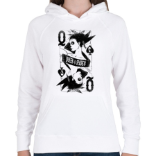 PRINTFASHION Pikk dáma - Női kapucnis pulóver - Fehér női pulóver, kardigán