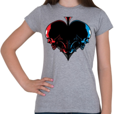 PRINTFASHION Pikk koponyák - Női póló - Sport szürke női póló