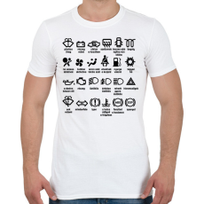 PRINTFASHION Piktogrammok jelentése - Férfi póló - Fehér