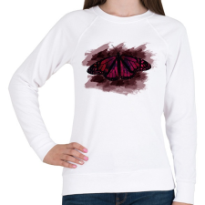 PRINTFASHION pillangó1 - Női pulóver - Fehér női pulóver, kardigán