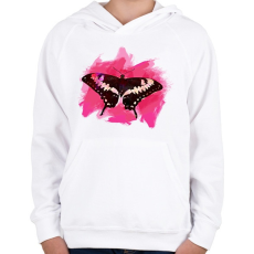 PRINTFASHION pillangó3 - Gyerek kapucnis pulóver - Fehér