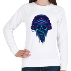 PRINTFASHION Pilóta zombi - Női pulóver - Fehér