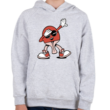 PRINTFASHION Ping pong dab - Gyerek kapucnis pulóver - Sport szürke gyerek pulóver, kardigán