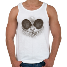 PRINTFASHION Ping pong - Férfi atléta - Fehér
