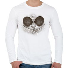 PRINTFASHION Ping pong - Férfi hosszú ujjú póló - Fehér