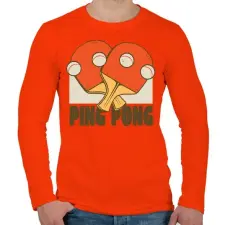 PRINTFASHION Ping Pong - Férfi hosszú ujjú póló - Narancs férfi póló