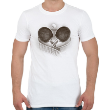 PRINTFASHION Ping pong - Férfi póló - Fehér férfi póló