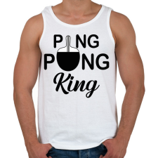 PRINTFASHION Ping Pong King - Férfi atléta - Fehér atléta, trikó