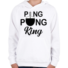 PRINTFASHION Ping Pong King - Gyerek kapucnis pulóver - Fehér gyerek pulóver, kardigán