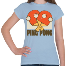 PRINTFASHION Ping Pong - Női póló - Világoskék női póló