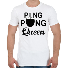 PRINTFASHION Ping Pong Queen - Férfi póló - Fehér férfi póló