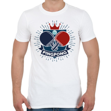 PRINTFASHION Pingpong - Címer - Férfi póló - Fehér férfi póló