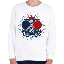 PRINTFASHION Pingpong - Címer - Gyerek pulóver - Fehér gyerek pulóver, kardigán