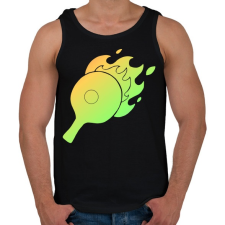 PRINTFASHION pingpong - Férfi atléta - Fekete atléta, trikó