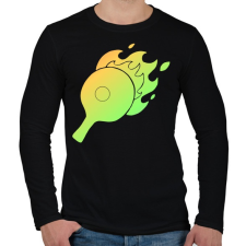 PRINTFASHION pingpong - Férfi hosszú ujjú póló - Fekete férfi póló