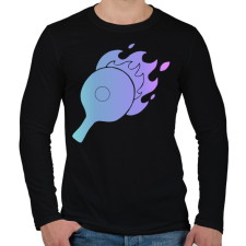 PRINTFASHION pingpong - Férfi hosszú ujjú póló - Fekete férfi póló