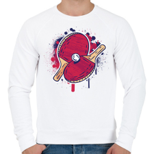 PRINTFASHION Pingpong - Férfi pulóver - Fehér férfi pulóver, kardigán