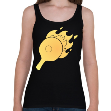 PRINTFASHION pingpong - Női atléta - Fekete női trikó