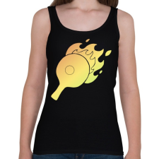 PRINTFASHION pingpong - Női atléta - Fekete női trikó