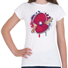 PRINTFASHION Pingpong - Női póló - Fehér