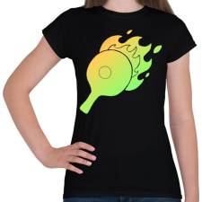 PRINTFASHION pingpong - Női póló - Fekete női póló