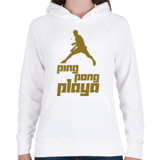 PRINTFASHION PingPongPlaya - Női kapucnis pulóver - Fehér női pulóver, kardigán