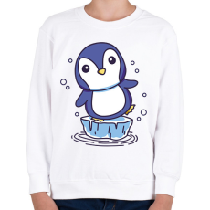 PRINTFASHION Pingvin - Gyerek pulóver - Fehér