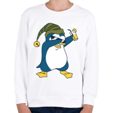 PRINTFASHION Pingvin-koktéllal - Gyerek pulóver - Fehér