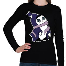 PRINTFASHION pingvin_lila - Női hosszú ujjú póló - Fekete női póló