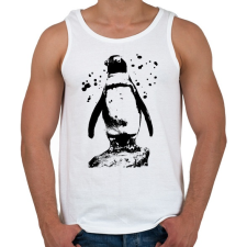 PRINTFASHION pingvin rajz - Férfi atléta - Fehér atléta, trikó