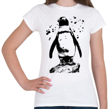 PRINTFASHION pingvin rajz - Női póló - Fehér női póló