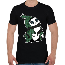 PRINTFASHION pingvin_zöld - Férfi póló - Fekete férfi póló