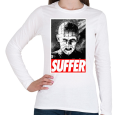 PRINTFASHION Pinhead Suffer - Női hosszú ujjú póló - Fehér