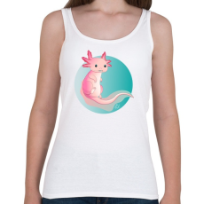 PRINTFASHION Pink axolotl - Női atléta - Fehér