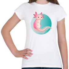 PRINTFASHION Pink axolotl - Női póló - Fehér női póló