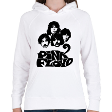 PRINTFASHION pink floyd bw - Női kapucnis pulóver - Fehér